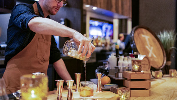 The newly opened Bourbon Bar at the Hilton Austin offers guests innovative cocktail options like a build-your-own Old Fashioned.