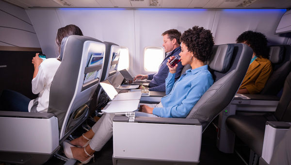 Redesigned first-class seats will come with a drink holder and footrest. Redesigned first-class seats will come with a drink holder and footrest.