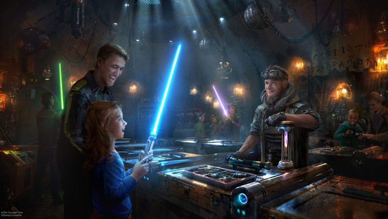 Guests will have the opportunity to build their own lightsabre at Savi's Workshop.