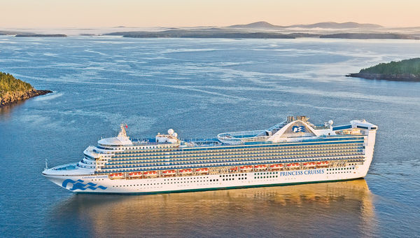 The Caribbean Princess shows the design quirk that's unique to the Grand class: the elevated Skywalkers nigihtclub, which straddles the back of the ship. The Caribbean Princess shows the design quirk that's unique to the Grand class: the elevated Skywalkers nigihtclub, which straddles the back of the ship.