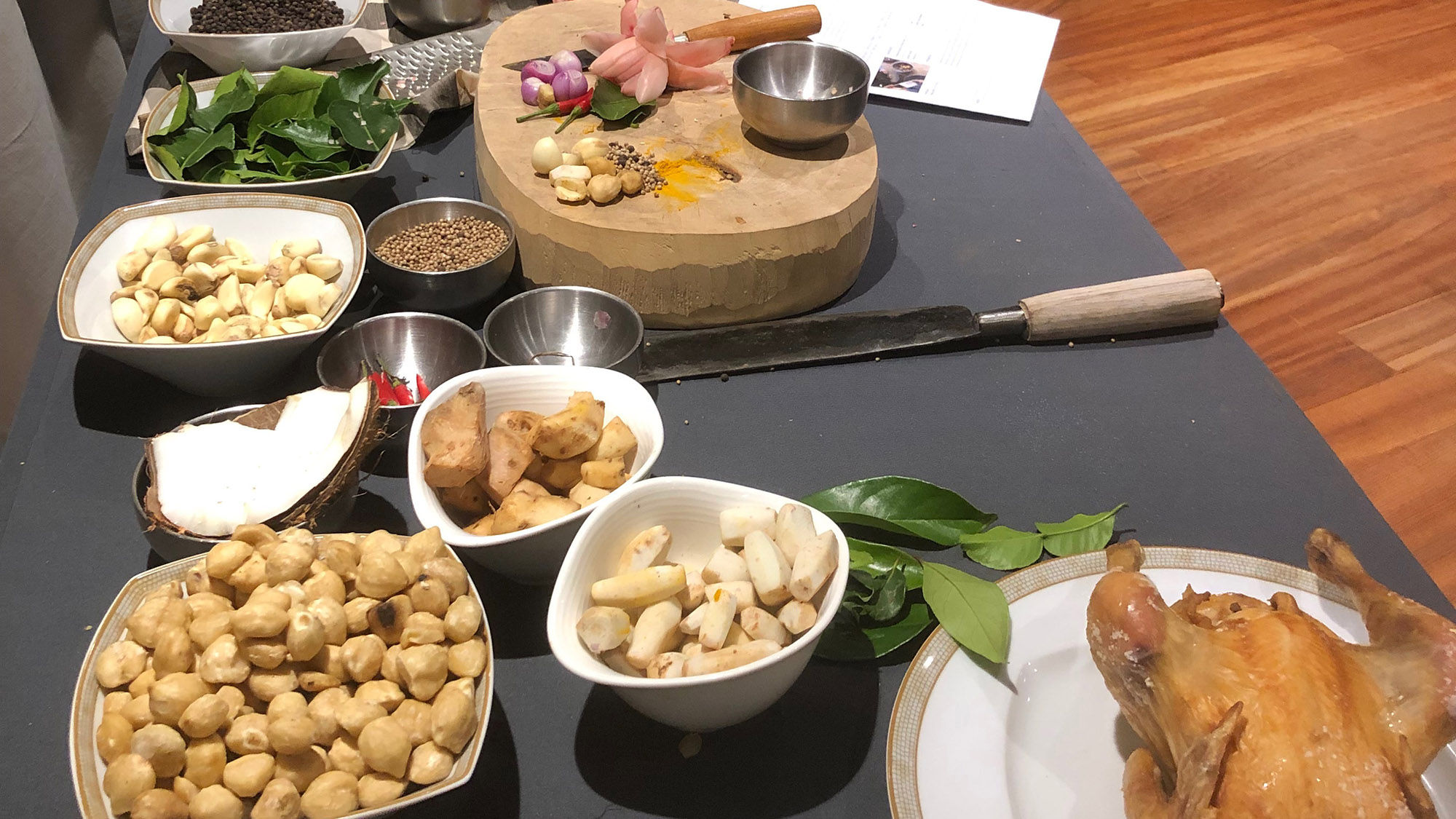 Ingredients such as coconut, ginger and shallots are used frequently in cooking on the Indonesian island of Bali.