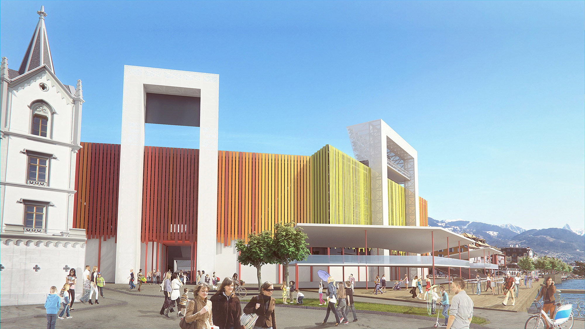 A rendering of the arena that will be home to the Fete des Vignerons in 2019.