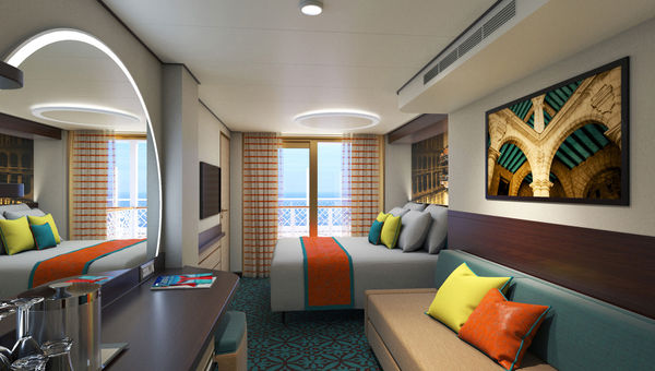 Guests in the tropics-inspired Havana staterooms have access to an exclusive open deck with sun loungers, a Cuban-themed bar and relaxation pool. Guests in the tropics-inspired Havana staterooms have access to an exclusive open deck with sun loungers, a Cuban-themed bar and relaxation pool.