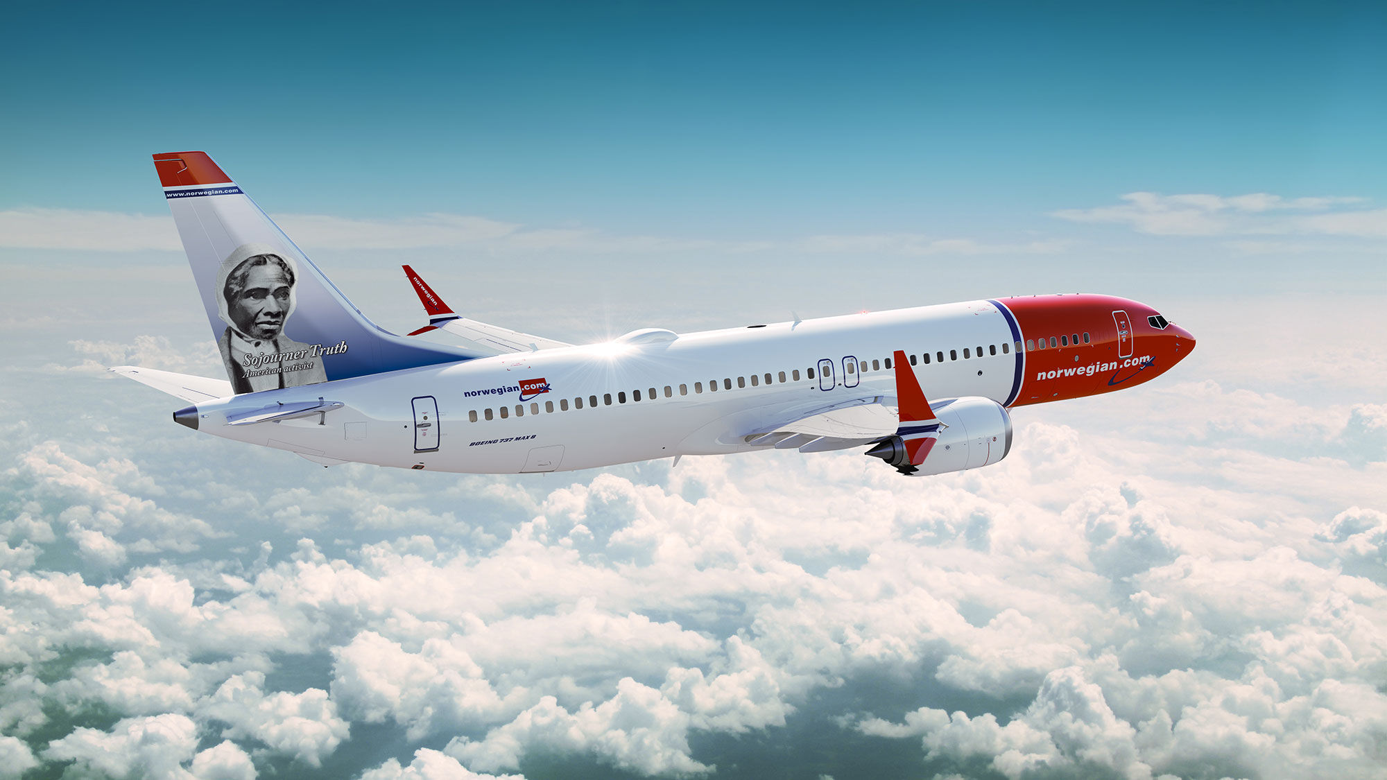 A Boeing 737 Max jet flown by Norwegian Air.