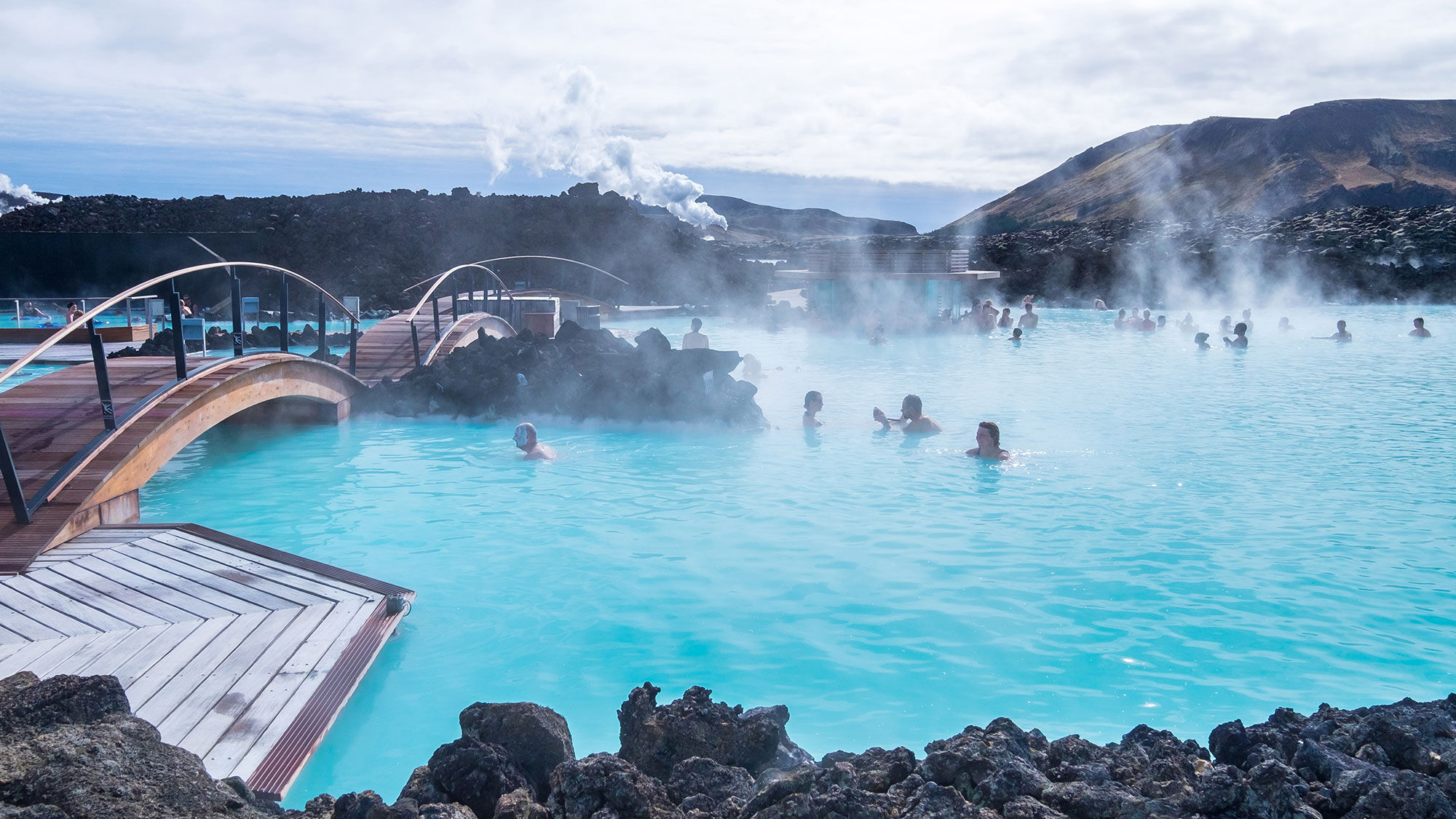 Iceland's famed Blue Lagoon. The country has opened its borders to all travelers who have been vaccinated against or can show proof of a previous Covid-19 infection.