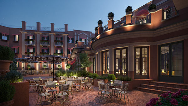 The Hotel de la Ville courtyard. The Hotel de la Ville courtyard.