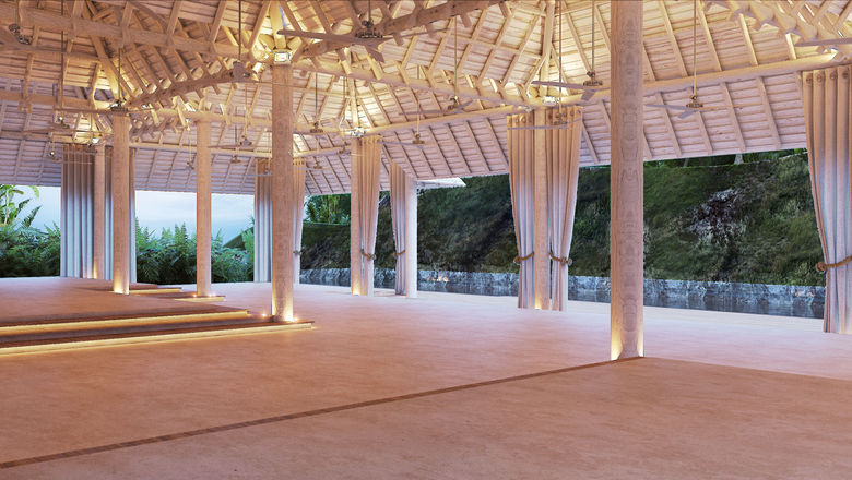 MK Blue will be located next to the resort's entrance and has views of the Mayakoba waterways and tropical forest.