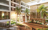 A rendering of the atrium at Mauna Lani, Auberge Resorts Collection, which will relaunch and reopen later this year.