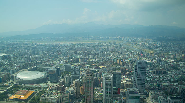 At the invitation of the Taiwan Tourism Bureau, destinations editor Eric Moya traveled throughout the country last summer, visiting several of its biggest cities, including Taipei, Tainan and Kaohsiung. Pictured, a view of Taipei from Taipei 101, once the world's tallest building.