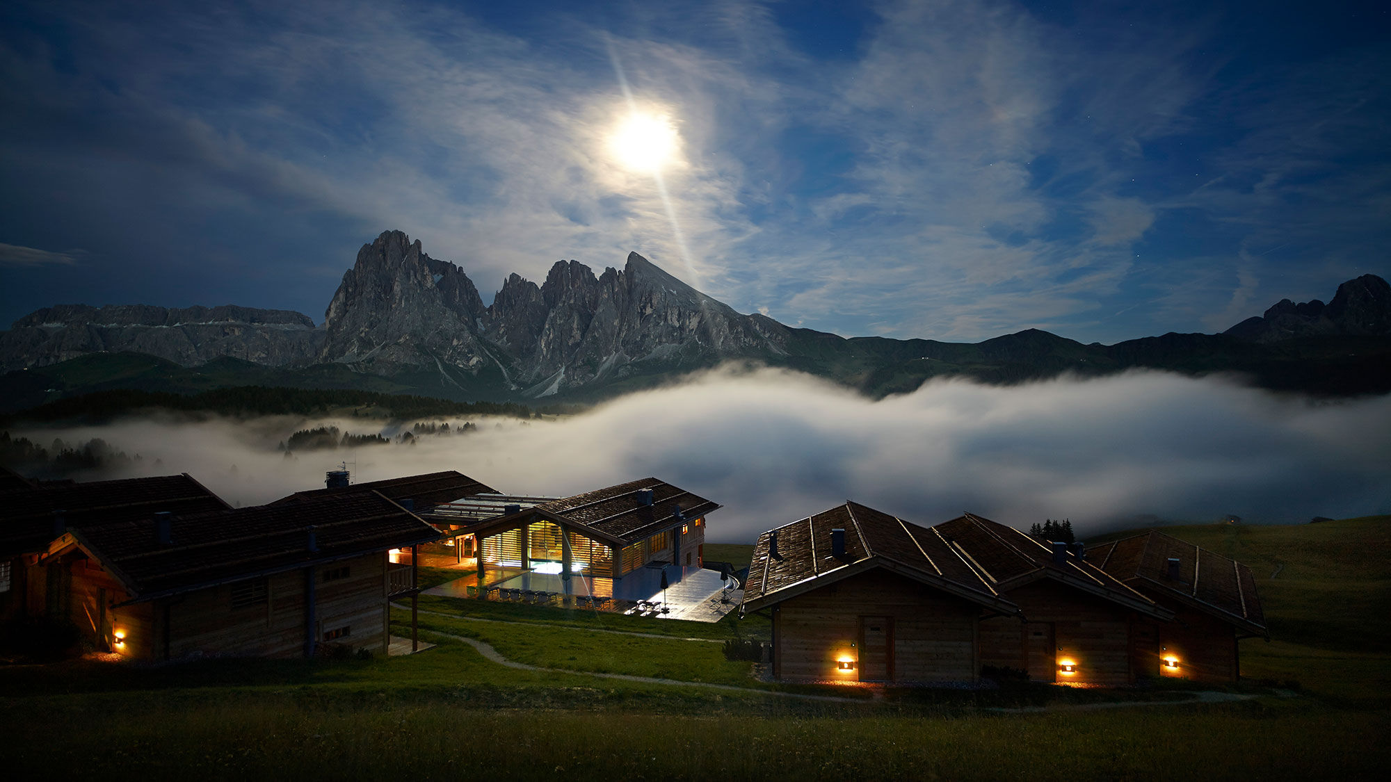 The Adler Lodge Alpe is a popular year-round resort in the Dolomites.