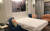 Once pulled out, the Inova bed has a queen-size mattress -- and more Disney-inspired art is revealed.