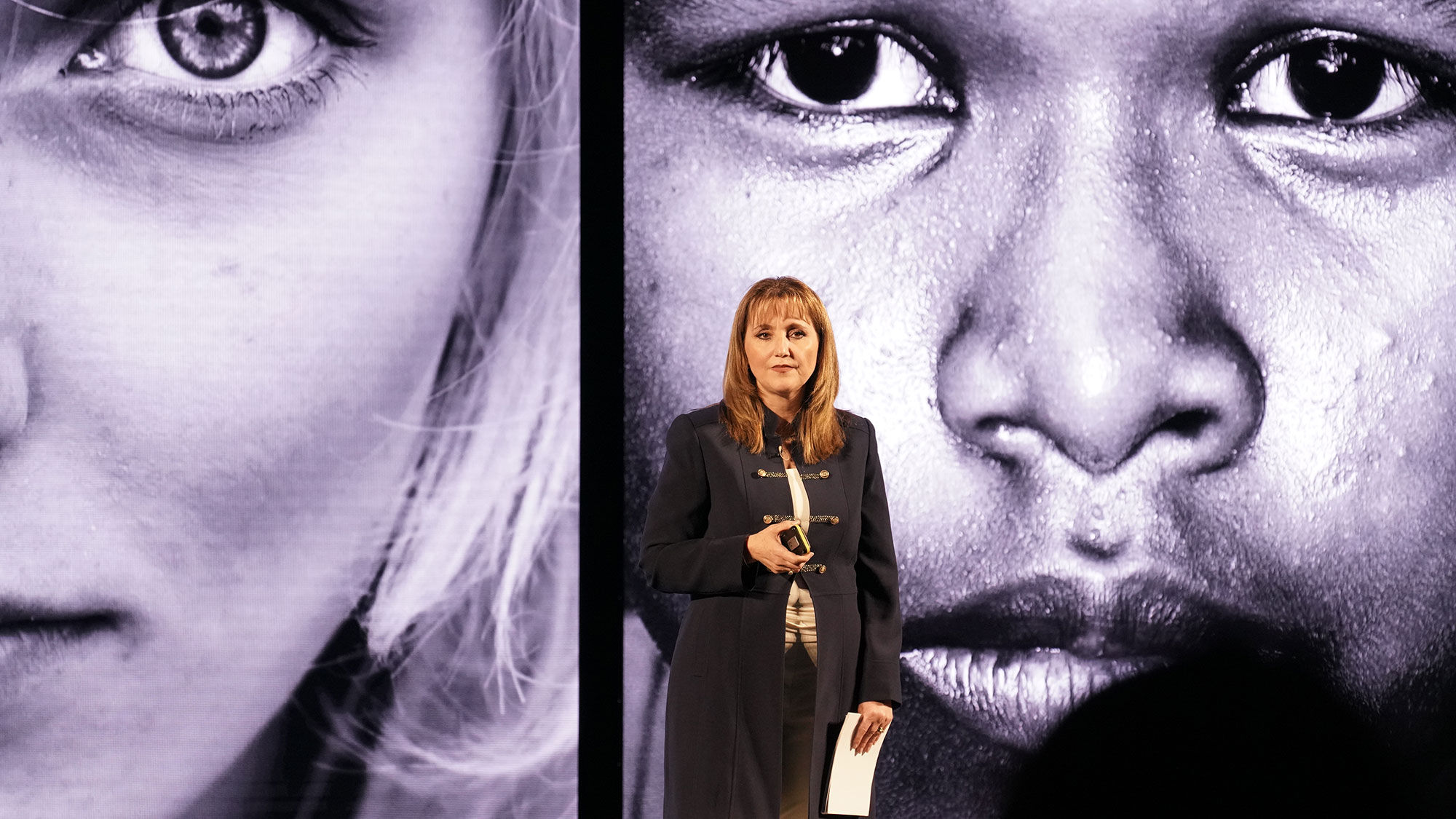 WTTC CEO Gloria Guevara announcing the formation of a task force to help prevent and combat human trafficking.
