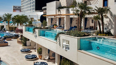 Kaos, the new daylife and nightclub space at the Palms Casino Resort, features a pool area with 39 cabanas, many of which have their own private pool.