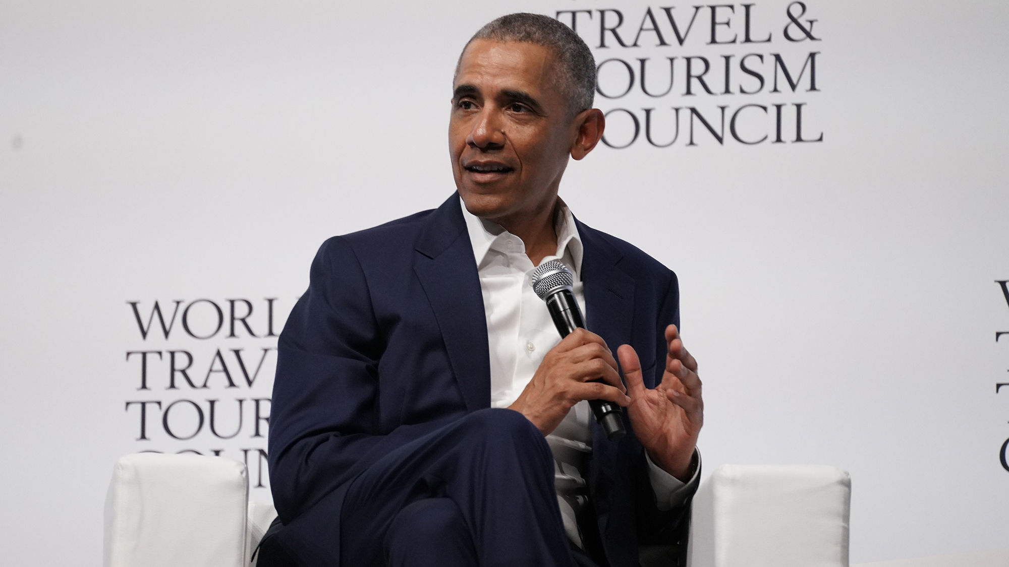 Barack Obama at the World Travel & Tourism Council's Global Summit in Seville.