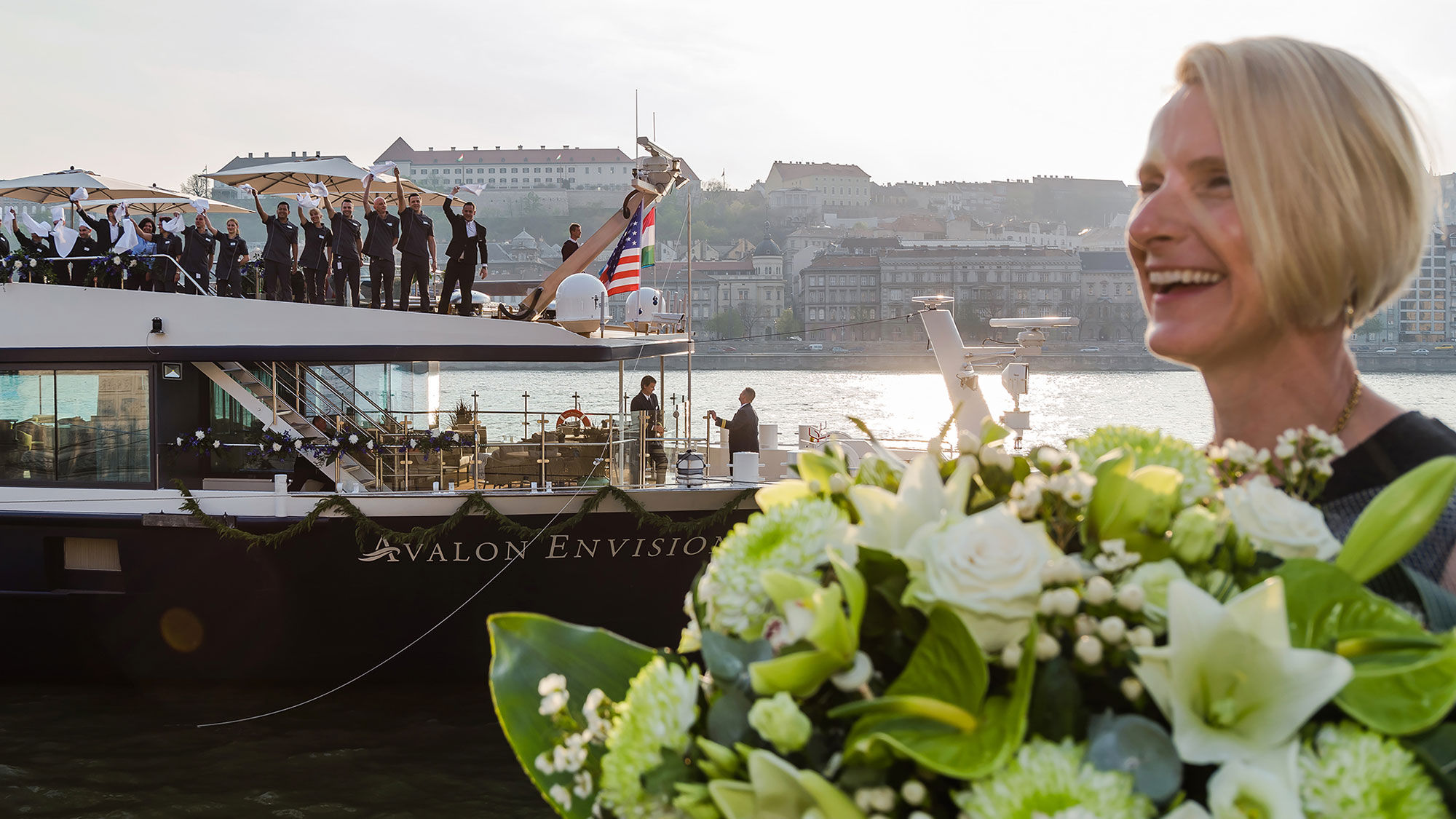 Avalon Envision godmother Elizabeth Gilbert and the ship's crew.