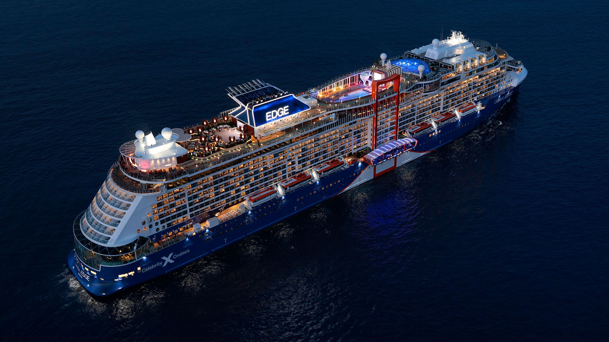 The Celebrity Edge cruise ship.