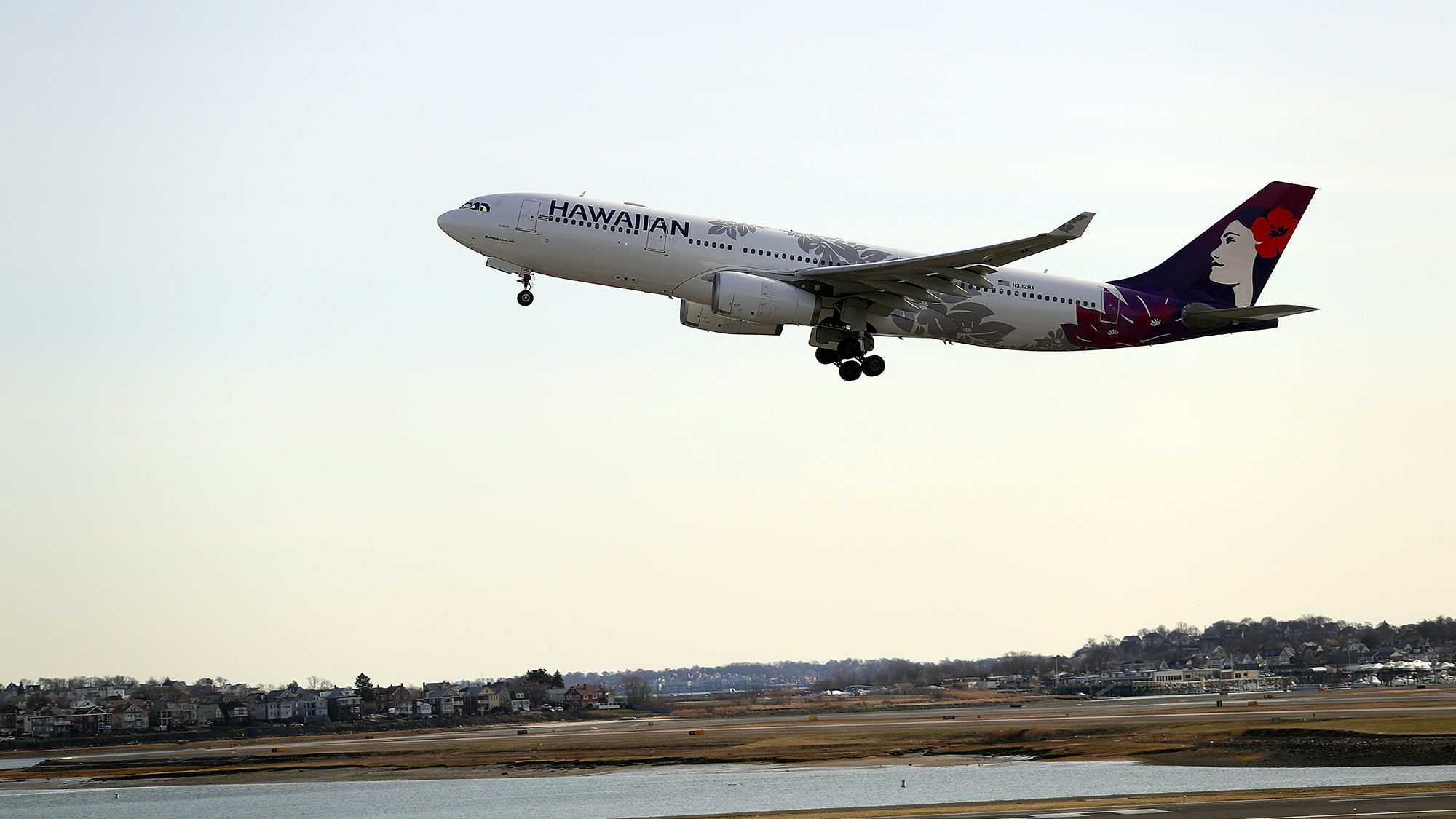Hawaiian Airlines' website shows that it will be flying twice weekly between Honolulu and Boston beginning Dec. 18.