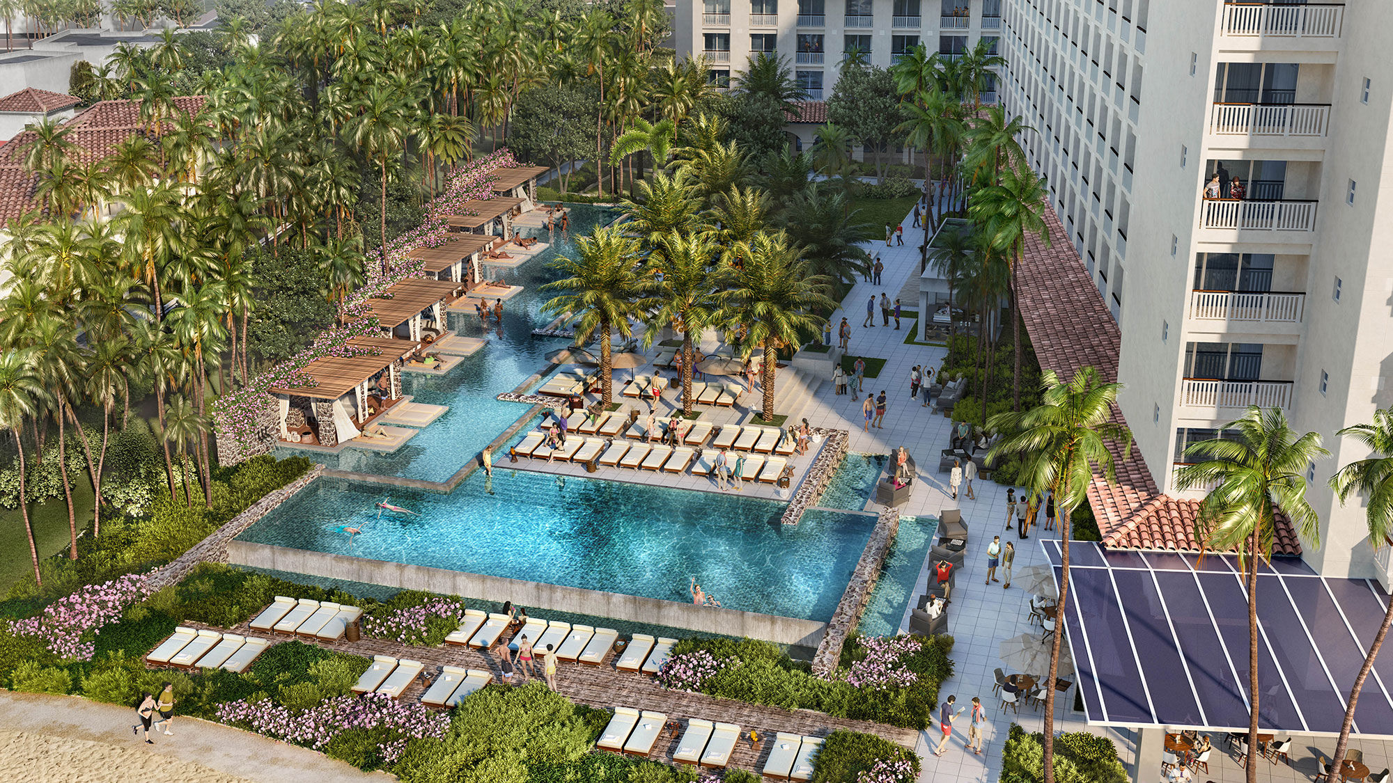 A rendering of the planned adults-only pool at the Hyatt Regency Aruba.