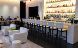 The lobby bar area at the Times Square Edition offers space to both socialize and work.
