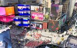 A view of Times Square from one of the property's outdoor terraces.