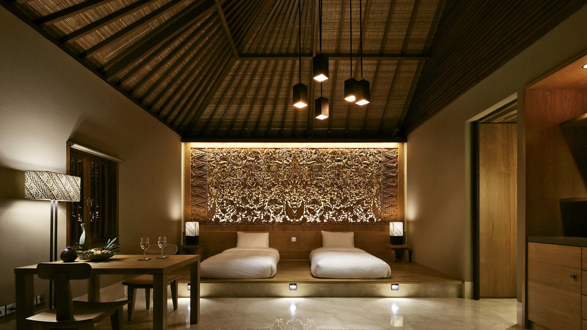 The Villa Bulan at the  Hoshinoya Bali.