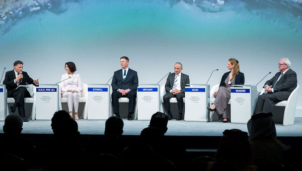 From left: Arnie Weissmann, editor in chief of Travel Weekly discusses tourism best practices in Jordan with Princess Rym Ali, a commissioner on Jordan’s Royal Film Commission; Shannon Stowell, CEO, the Adventure Travel Trade Association; Rustom Mkhjian, Acting Director-General, Baptism Site Commission; Anni Hood, CEO, Well Intelligence; and Nadim Muasher, chairman, Arab International Hotels Co. From left: Arnie Weissmann, editor in chief of Travel Weekly discusses tourism best practices in Jordan with Princess Rym Ali, a commissioner on Jordan’s Royal Film Commission; Shannon Stowell, CEO, the Adventure Travel Trade Association; Rustom Mkhjian, Acting Director-General, Baptism Site Commission; Anni Hood, CEO, Well Intelligence; and Nadim Muasher, chairman, Arab International Hotels Co.