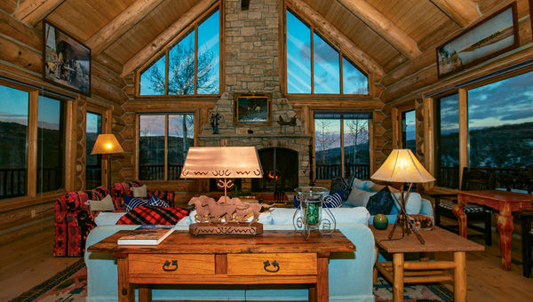 A living area at the Middle Creek Ranch in Routt County, Colorado. A living area at the Middle Creek Ranch in Routt County, Colorado.
