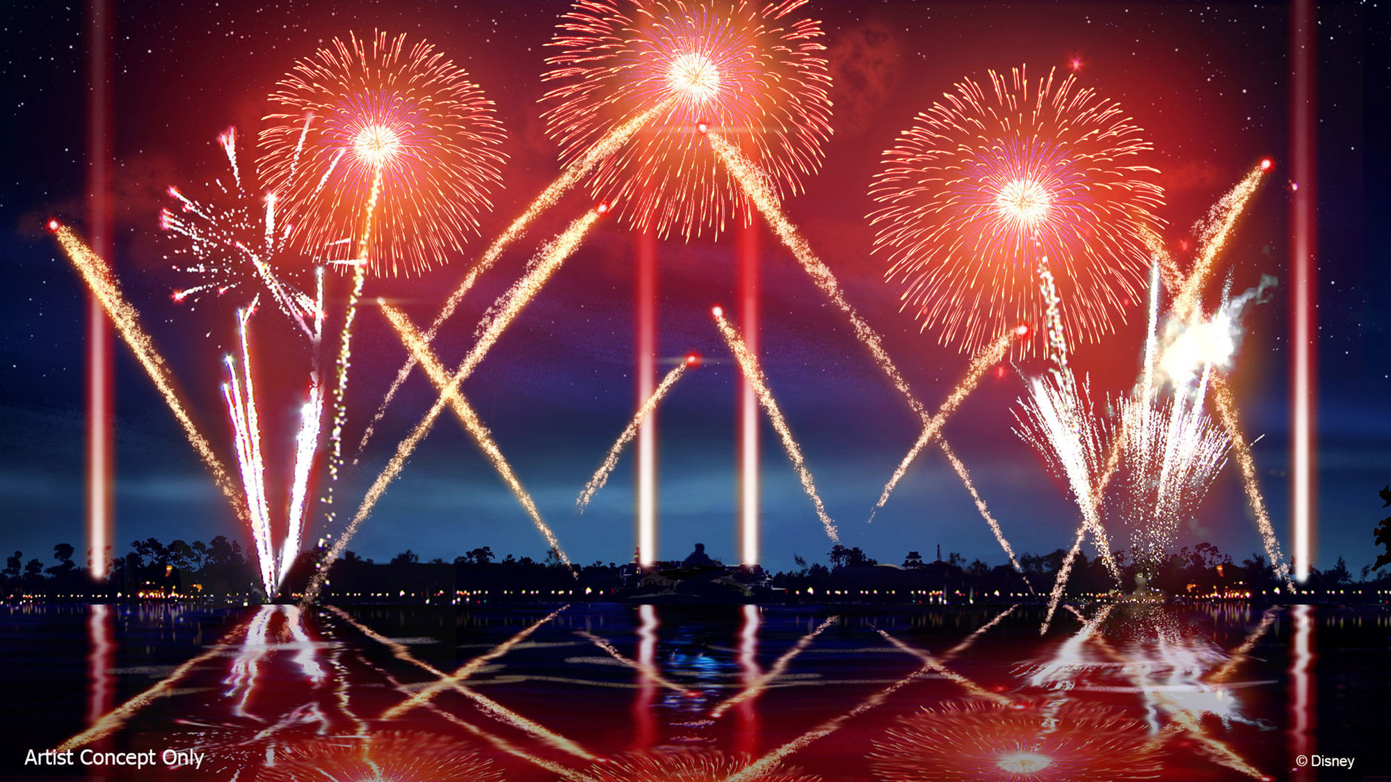 A rendering of the new Epcot Forever nighttime spectacular, debuting Oct. 1 at Epcot.