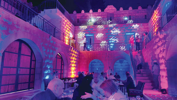 After happy hour, agency owners attending the Travel Leaders Network 2019 International Summit in Jordan had dinner in a banquet castle in the Wadi Rum desert. After happy hour, agency owners attending the Travel Leaders Network 2019 International Summit in Jordan had dinner in a banquet castle in the Wadi Rum desert.