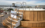 The hot tub on the Celebrity Flora's upper deck, called The Vista.