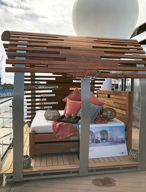 Cabanas will be available for rent for an evening "glamping" experience.