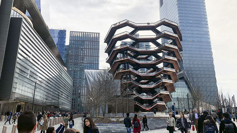 The Thomas Heatherwick-designed Vessel, a climbable public artwork, has emerged as a social media sensation.