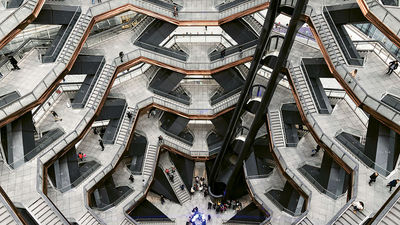 The view inside Vessel from up high.