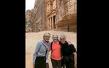 Travel Leaders advisors, from left, Leslie Hershberger of Cincinnati; Ann Waters of Fort Wayne, Ind.; and Bonnie Lee of Albertville, Minn., during a visit to the Treasury in Petra, one of the activities during Travel Leaders Network's International Summit.