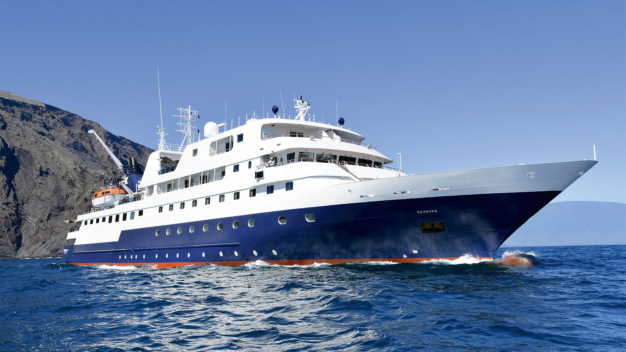 Celebrity Cruises' Xpedition, which has the look of its time: More portholes than private balconies, for example.