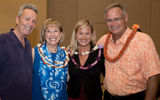 Travel Weekly & TravelAge West group publisher Bruce Shulman; Karen Hughes, vice president of marketing and product development, Hawaii Tourism Authority; the Hawaii Visitors and Convention Bureau senior director, travel industry partnerships, Robyn Basso; and Tom Mullen, COO, Hawaii Visitors and Convention Bureau. Hughes and Basso spoke at the event.