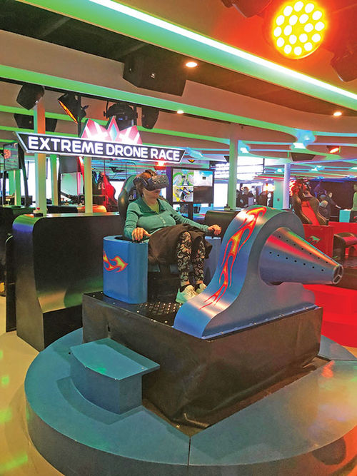 Extreme Drone Race is one of the virtual reality simulator games in the Galaxy Pavilion. Extreme Drone Race is one of the virtual reality simulator games in the Galaxy Pavilion.