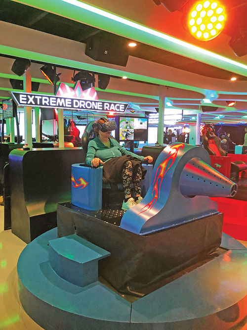 Extreme Drone Race is one of the virtual reality simulator games in the Galaxy Pavilion.