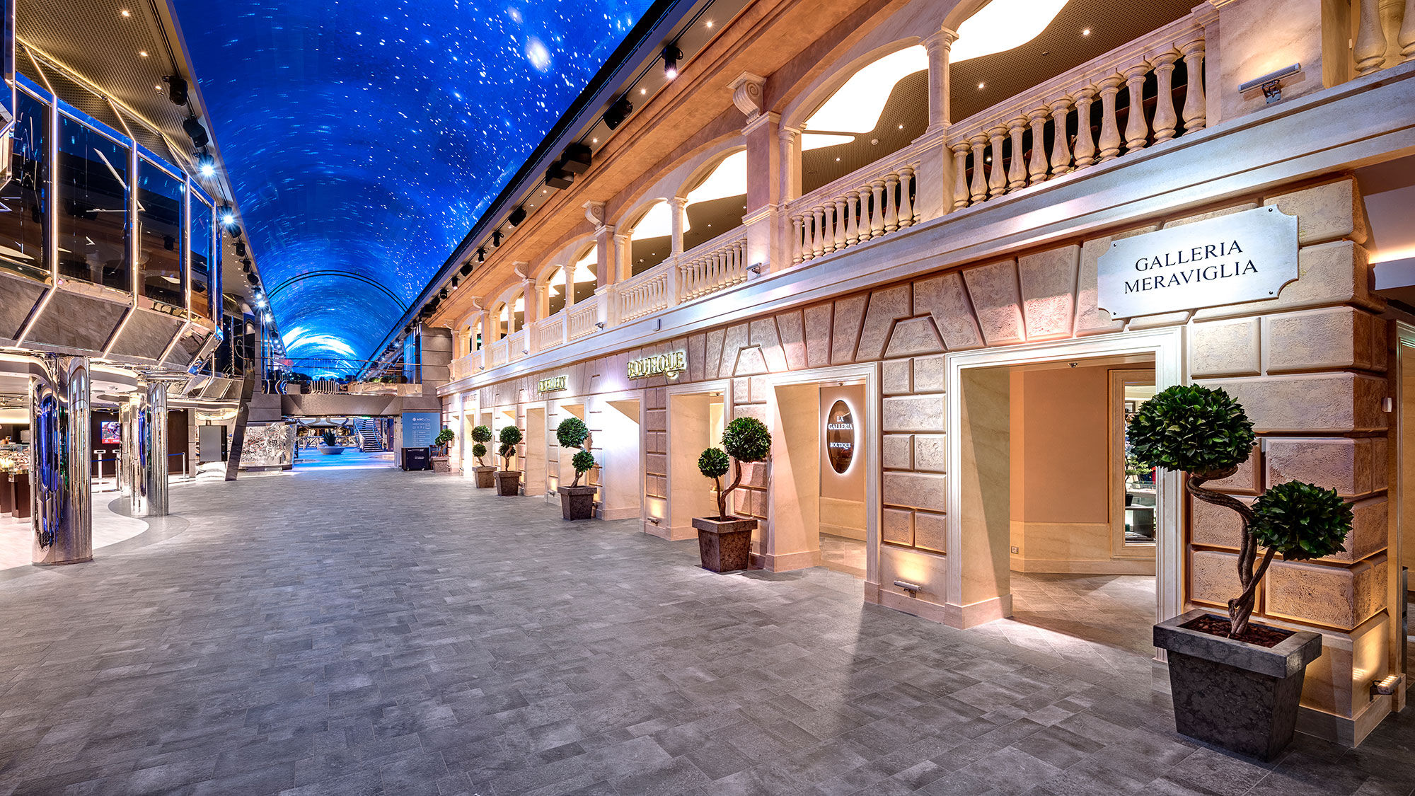 The Galleria Meraviglia on the MSC Meraviglia.