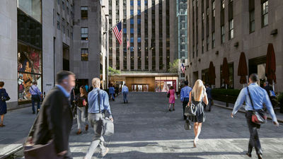 Airbnb's new apartment-hotel will take up 10 floors at 75 Rockefeller Plaza, a commercial building in midtown Manhattan.
