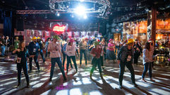 Attendees at Travel Weekly's sixth annual GTM West conference learn to line dance at a reception held at Stoney's in Las Vegas and sponsored by the Las Vegas Convention and Visitors Association.
