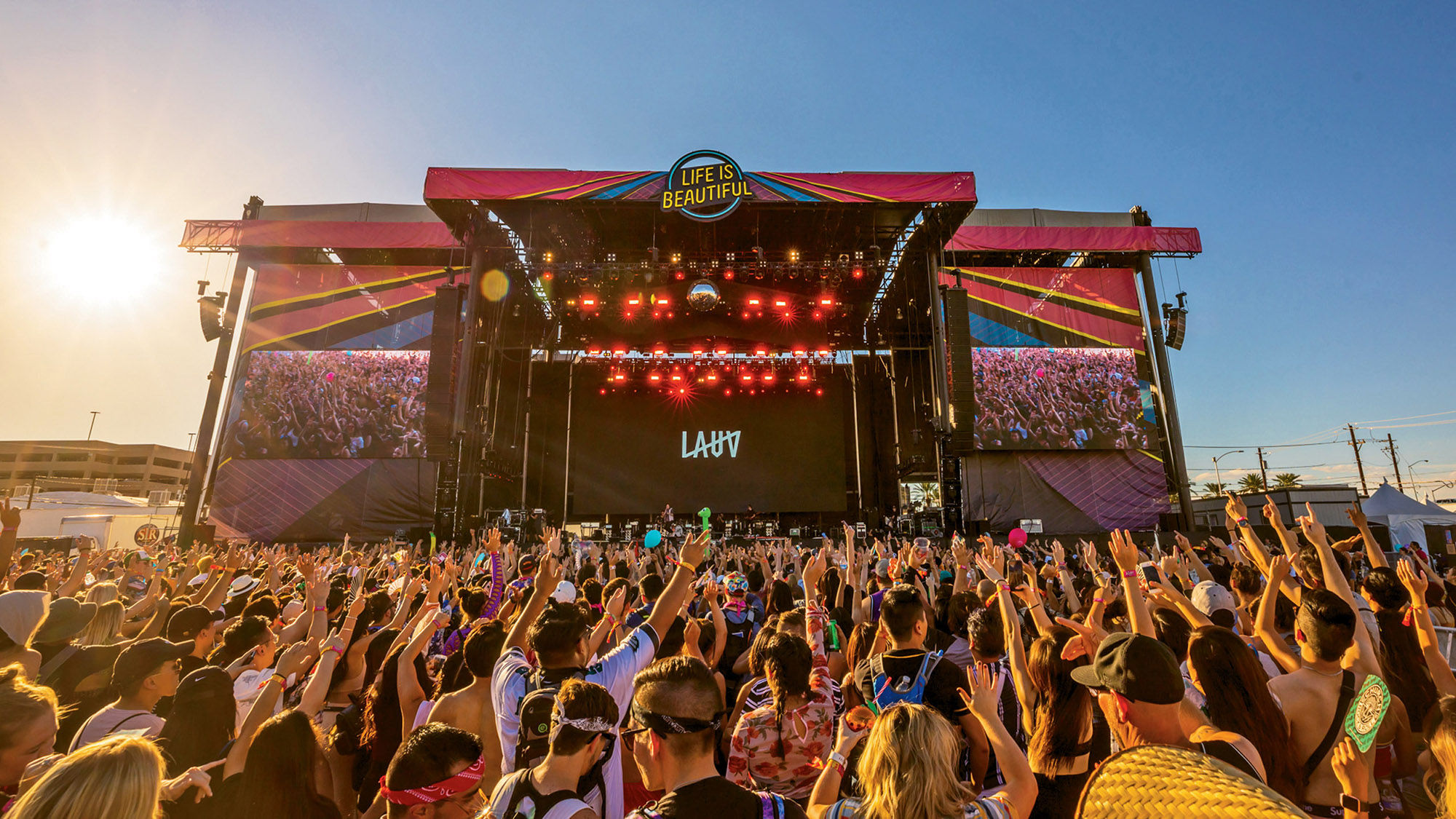 Festivalgoers at Life Is Beautiful 2018. The 2019 edition is takes place in September.