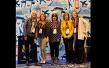 Travel advisors from Cary Travel Express in Illinois stopped by the MAST Conference Pop Up Space: From left, Kathy Kadlec, Lacy Tischer, Gail Timmer, Dana Prichard and Abby Glaysher.