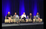 The Executive Panel at this year's MAST Conference in Chicago: Vicki Freed, Royal Caribbean senior vice president of sales; Camille Olivere, Norwegian Cruise Line senior vice president of sales; Jaclyn Leibl-Cote, Collette director of product developement; Paula Hayes, Globus vice president of sales; and Eva Jenner, Holland America Line vice president of sales.