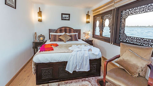 A cabin aboard the Nile Queen.