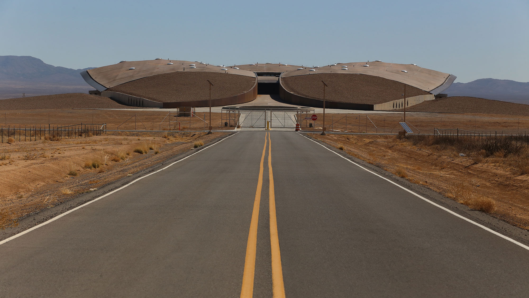 The Virgin Galactic spaceport in New Mexico.