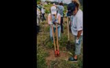 Delta Air Lines senior sales account executive Laura Faucher, and the carrier's director of specialty sales, Norma Dean, worked on a crew that planted trees.