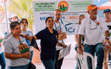 Wanda Santiago, director of Centro de Microempresas y Tecnologias Agricolas de Yauco, where the group did their volunteer work, provides background about the enterprise.