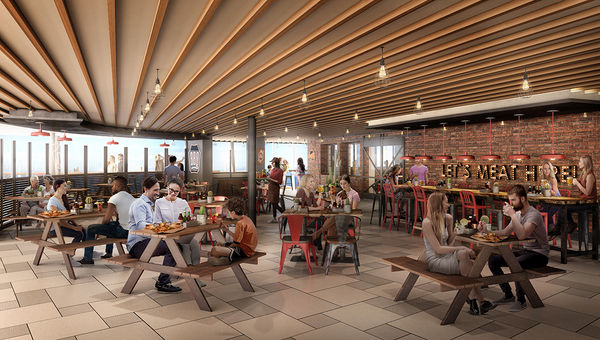 Portside BBQ will be an indoor/outdoor restaurant. Portside BBQ will be an indoor/outdoor restaurant.