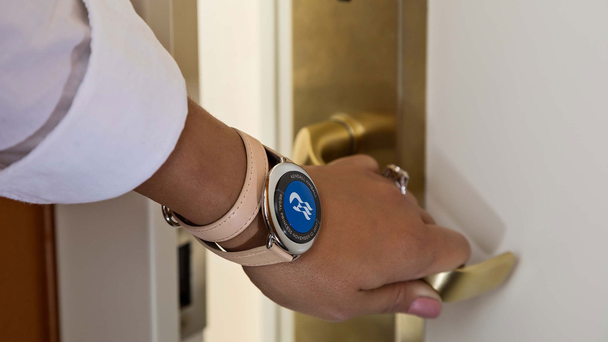Passengers' OceanMedallions unlock stateroom doors as guests approach, engage passengers in onboard games and more.